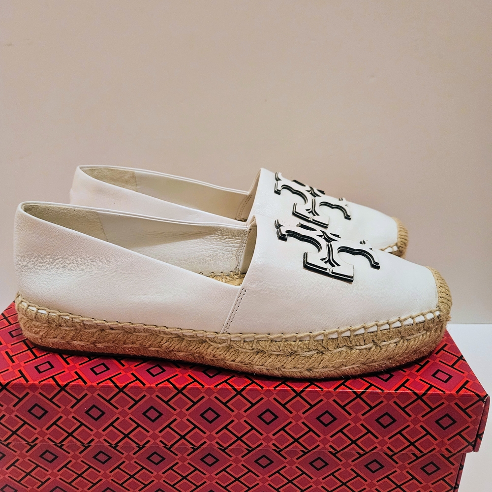 Tory Burch White Ines Platform Espadrille